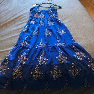 Betsey Johnson bustier floral embroidered midi dress